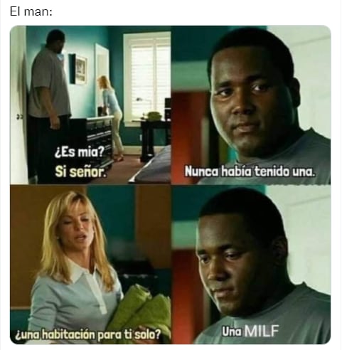 Busca milf sin hijos, meme.