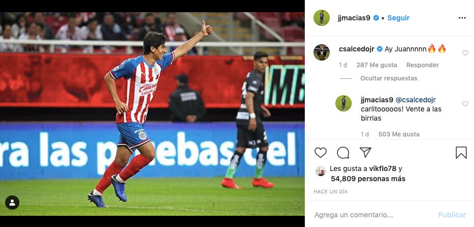 Macías y Salcedo platicaron en Instagram