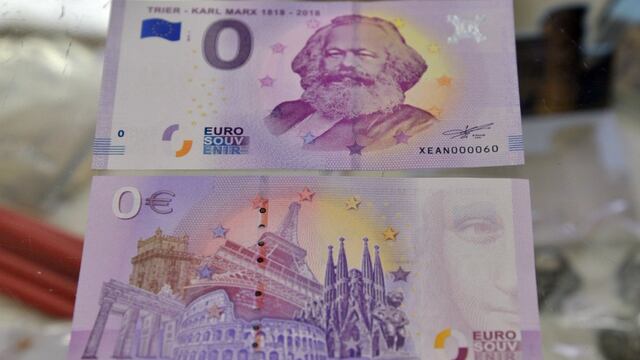 Billetes conmemorativos por natalicio de Karl Marx