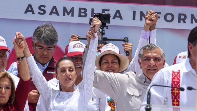 Claudia Sheinbaum en el evento de Morena en Toluca, Estado de México