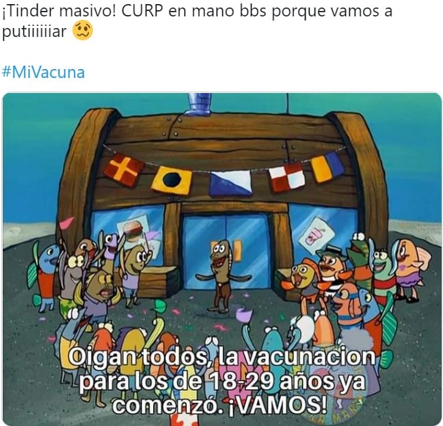 Memes por "tinder presencial" en vacunación