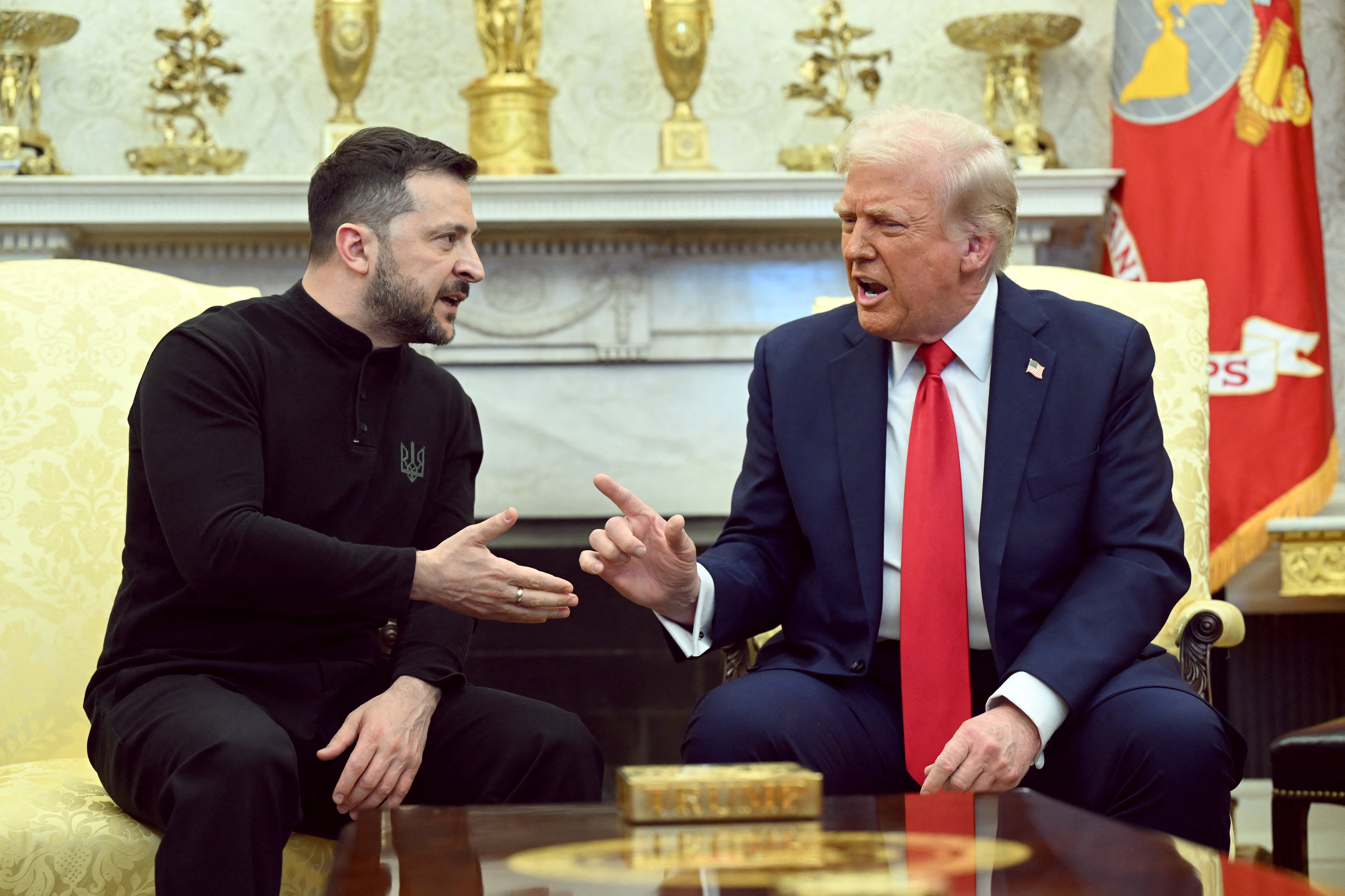 El altercado entre Donald Trump y Volodimir Zelenski en la oficina oval de la Casa Blanca.