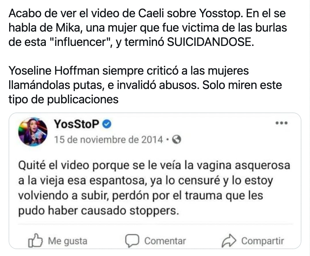 Tuit de YosStop sobre Ainara