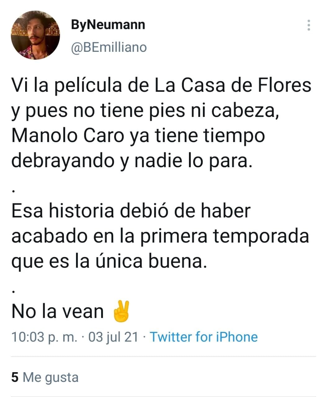 Publicación de Twitter
