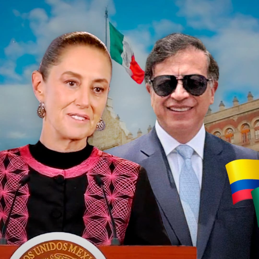 Gustavo Petro presume encuentro con Sheinbaum en Palacio Nacional
