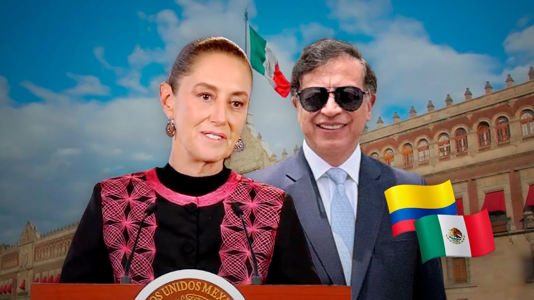 Gustavo Petro presume encuentro con Sheinbaum en Palacio Nacional