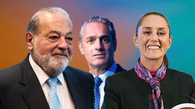 Carlos Slim, Carlos Slim Domit y Claudia Sheinbaum