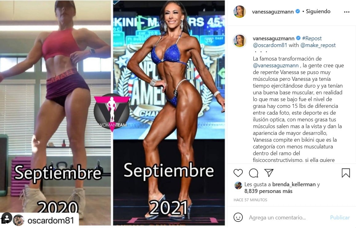 Publicación de Vanessa Guzmán en Instagram