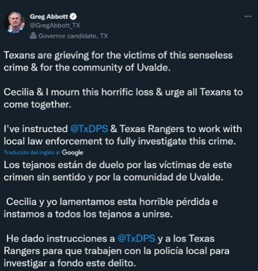 Greg Abbott, gobernador de Texas