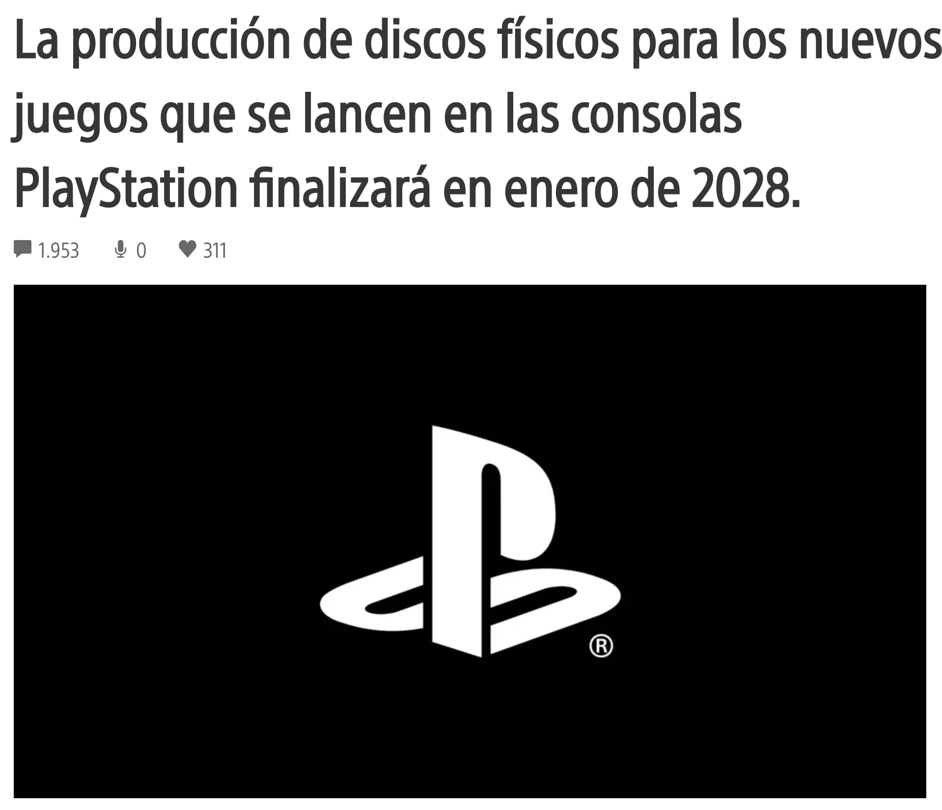 PlayStation dejará de producir videojuegos físicos, y solo venderá digital a partir del 2028