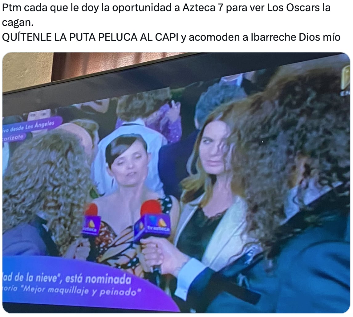 Javier Ibarreche y El Capi Pérez son abucheados en redes sociales por sus entrevistas en los Premios Oscar 2024