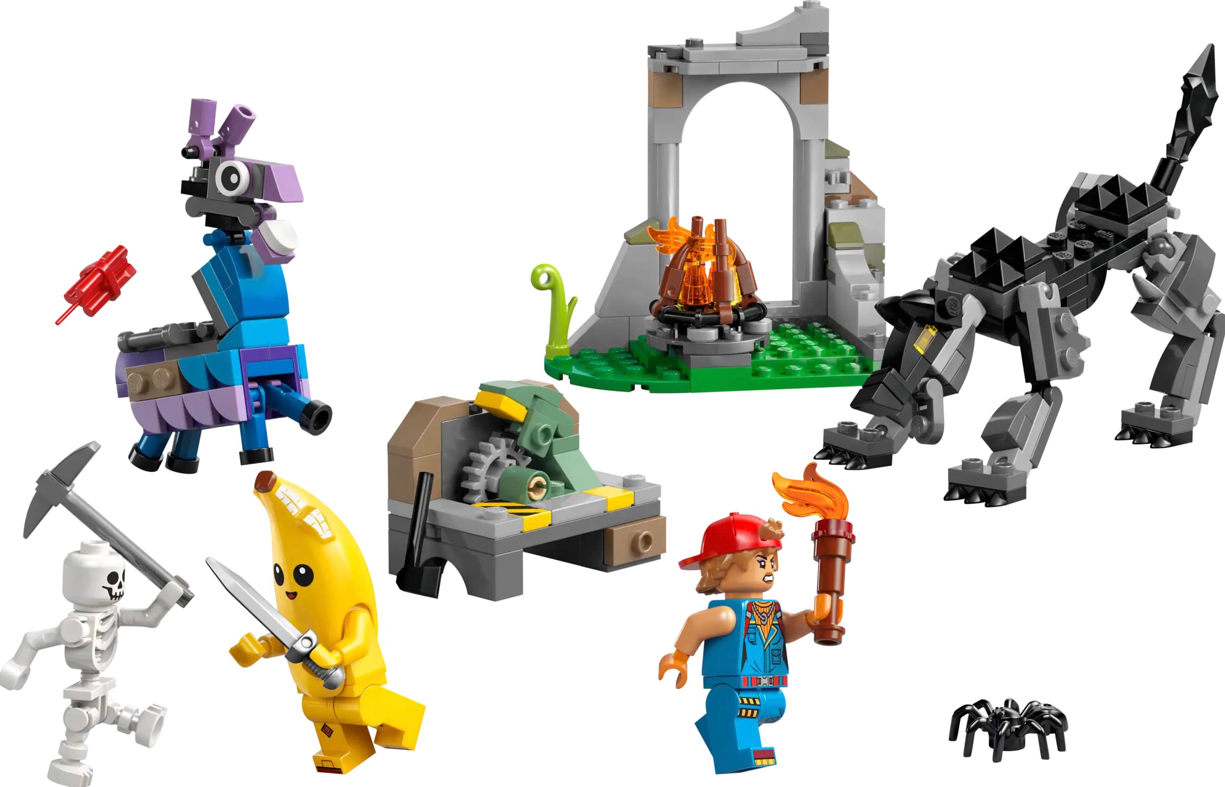 Campamento de Banano y Bujía de LEGO