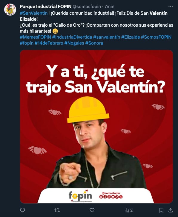 Memes celebran el 14 de febrero con Valentín Elizalde