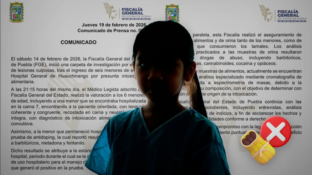 Fiscalía de Puebla aclara caso de presunto fentanilo en tamales en Huauchinango