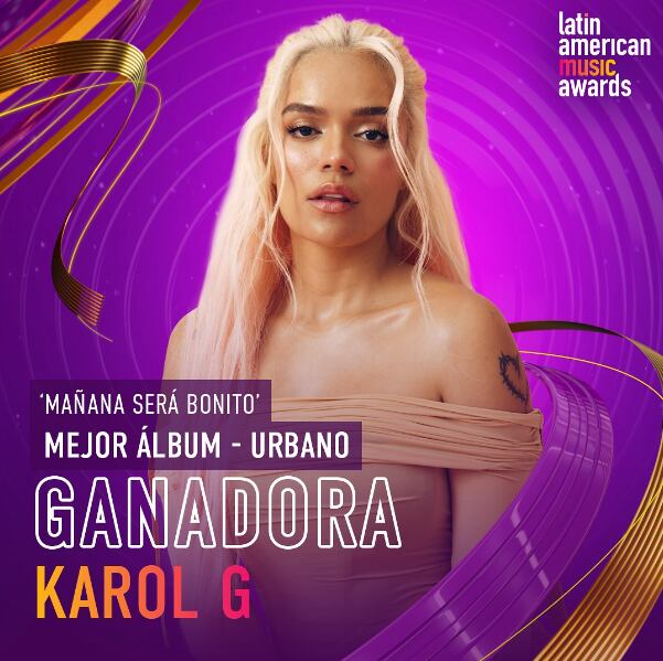 Latin American Music Awards 2024: Karol G gana a Mejor Álbum – Urbano