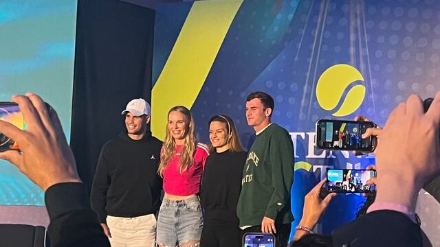 Carlos Alcaraz, Caroline Wozniacki, Maria Sakkari y Tomy Paul en la CDMX