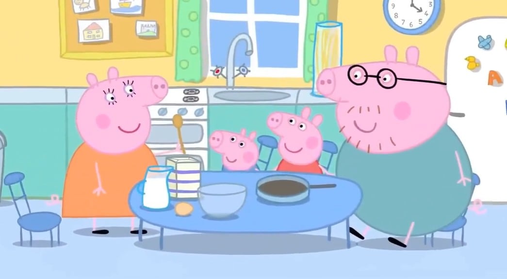 Peppa Pig aprende a cocinar pancakes
