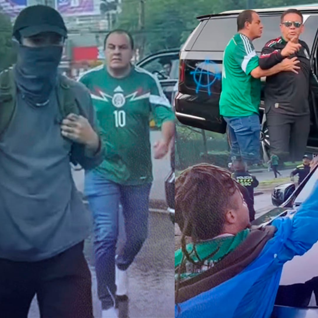 Manifestantes cuestionan a Cuauhtémoc Blanco y vandalizan su camioneta