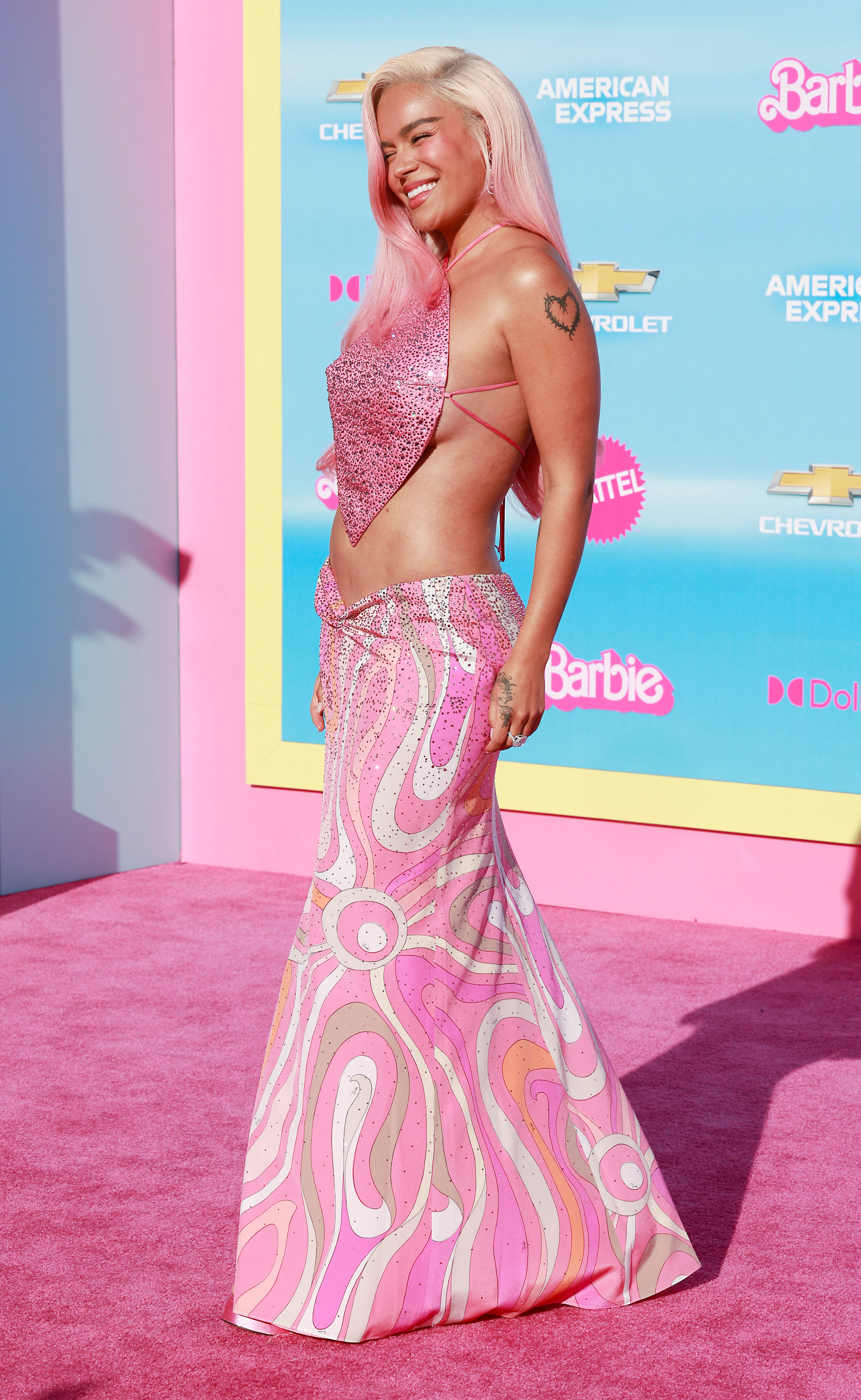 Karol G en el estreno mundial de Barbie La Película