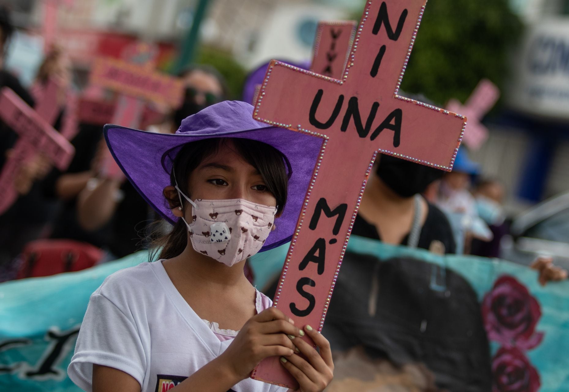 Protesta contra feminicidios