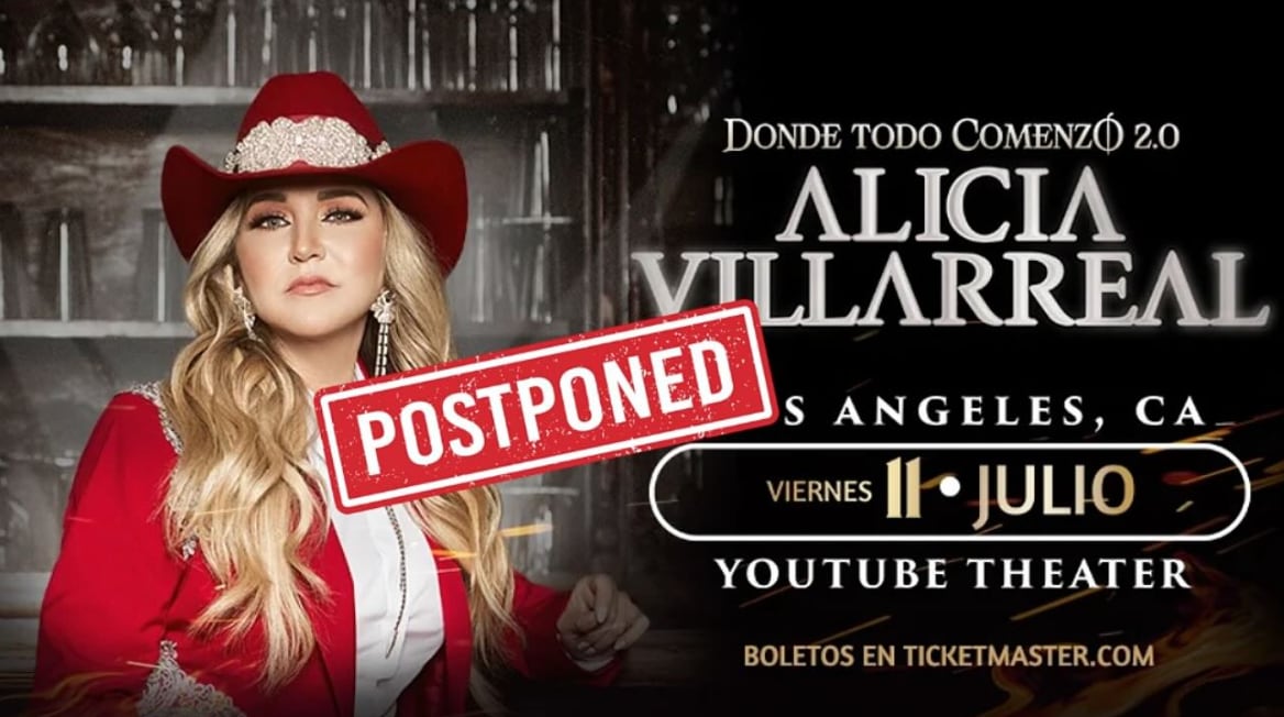 Alicia Villarreal cancela concierto en Estados Unidos