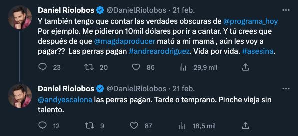 Daniel Riolobos en Twitter