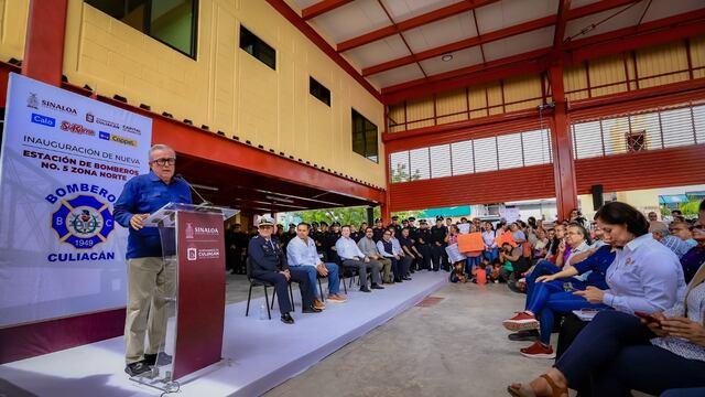 Ruben Rocha inaugura nueva estación de bomberos en Culiacán