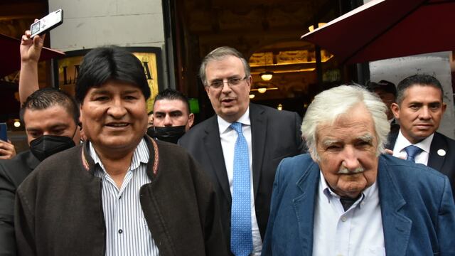 Marcelo Ebrard, Evo Morales y José Mujica
