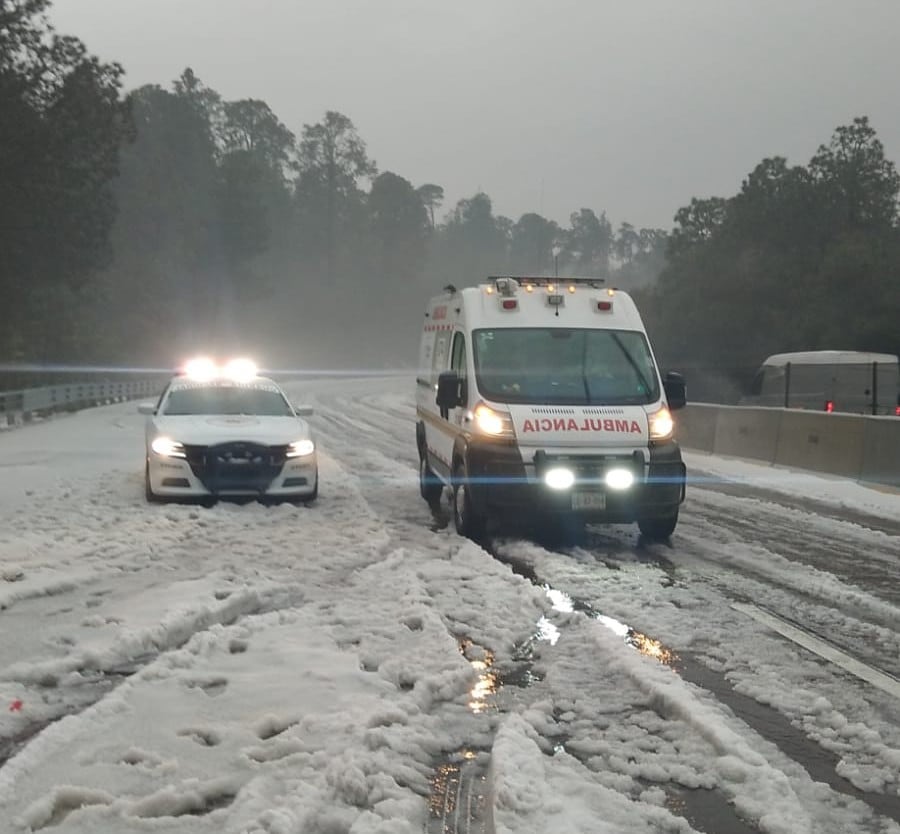 Granizada en la autopista México – Puebla