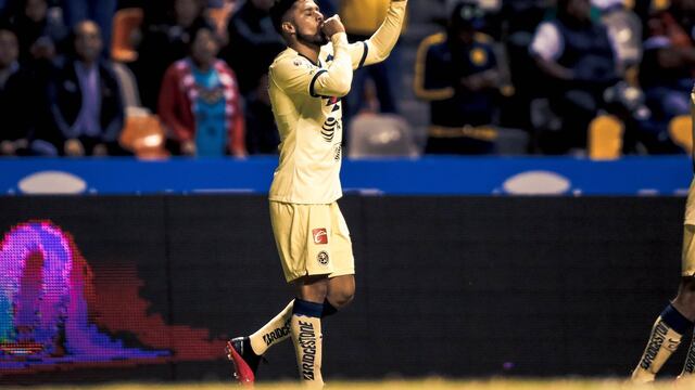 Valdez celebra el gol ante Puebla