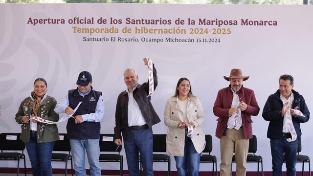 Alfredo Ramírez Bedolla inaugura santuarios de la mariposa monarca