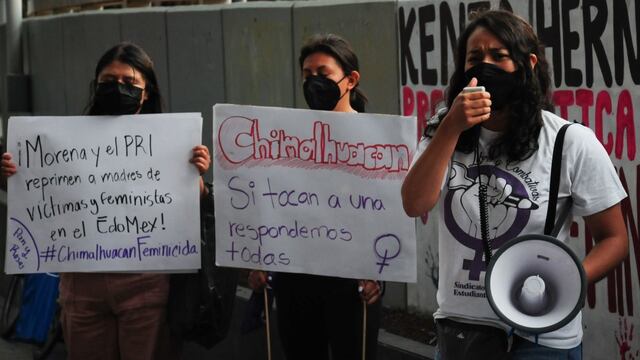 Protesta por la represión policial en Chimalhuacán