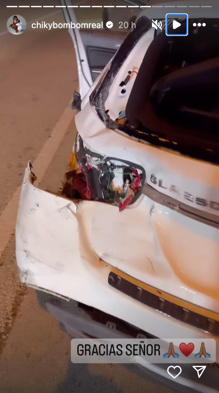 Chiky Bombom sufre accidente junto a su hijo