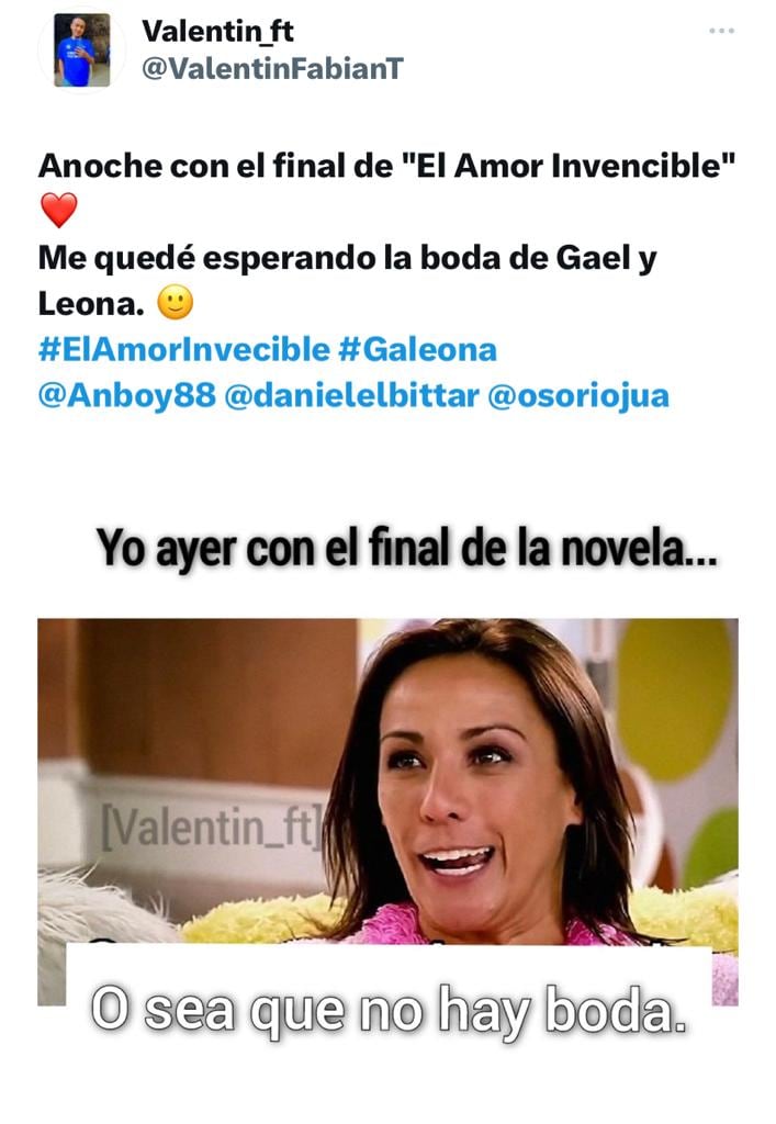 Memes por el final de El Amor invencible
