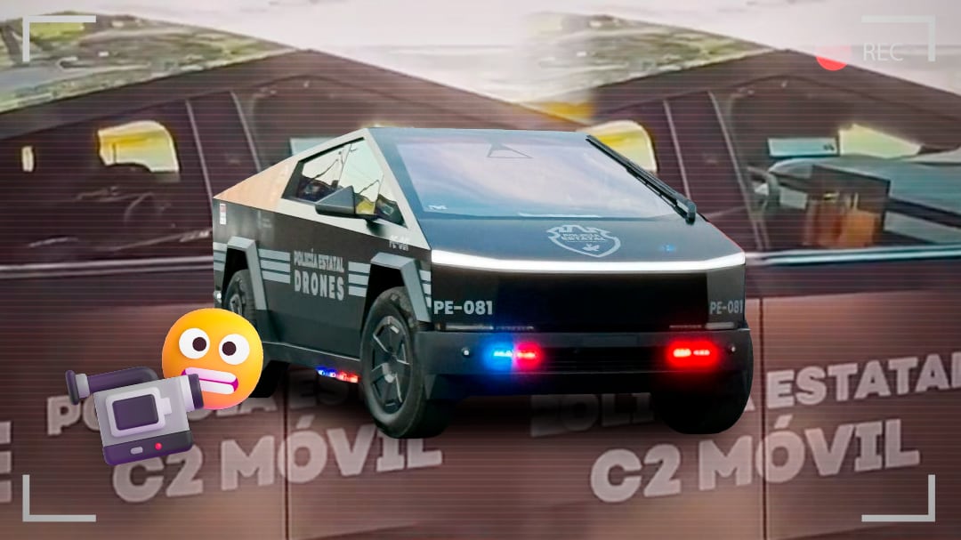 Video exhibe a policía viendo película dentro de patrulla Cybertruck de Jalisco