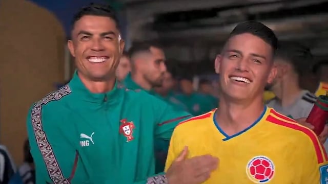 Cristiano Ronaldo y James Rodríguez se encuentran en el Colombia vs Portugal