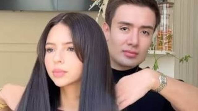 Ángela Aguilar con Miguel de la Mora.