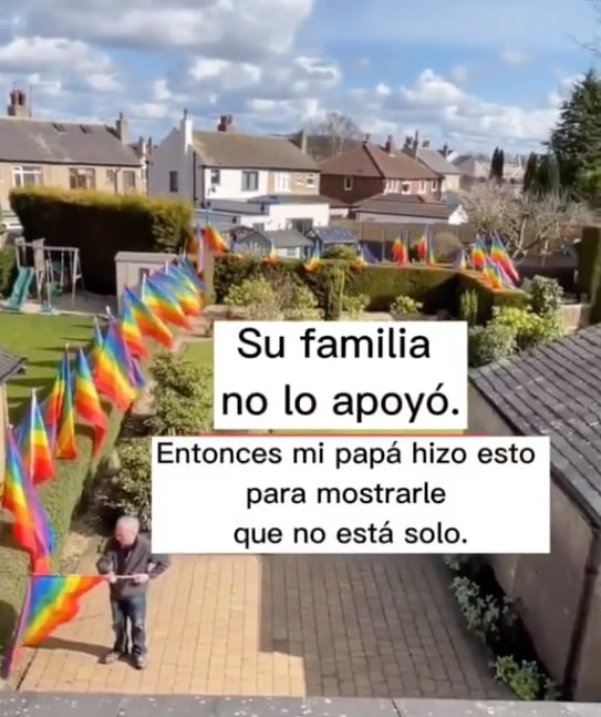 Coloca banderas LGBT en el jardín