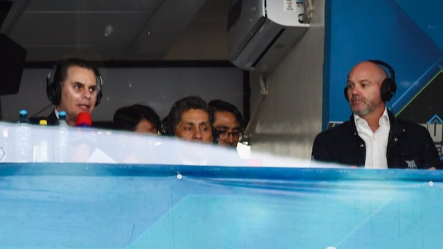 Christian Martinoli, Jorge Campos y Luis García, comentaristas de TV Azteca.