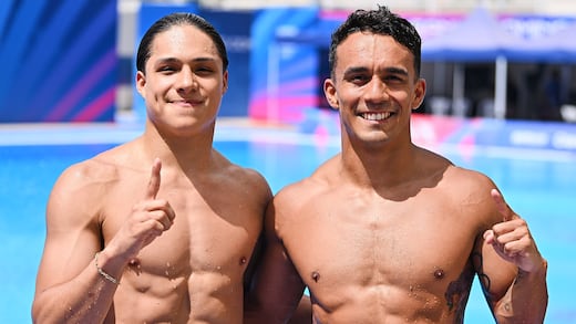 Osmar Olvera y Juan Celaya ganan oro en trampolín sincronizado de Santo Domingo 2026