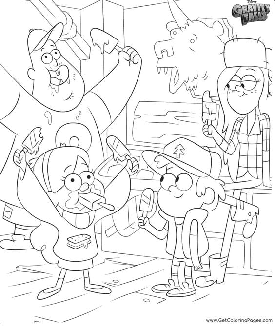Dibujos de Gravity Falls para colorear