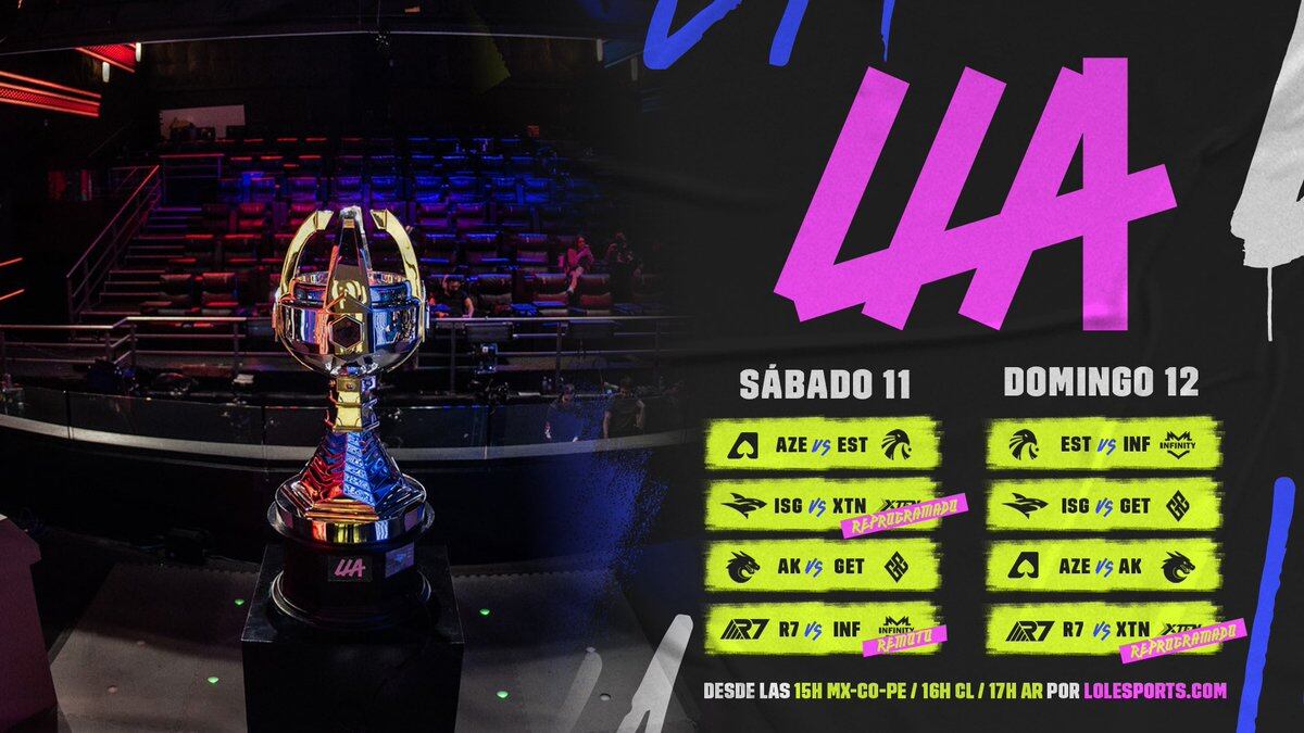 Calendario Clausura 2022 LLA League of Legends