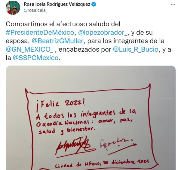 Mensaje de AMLO