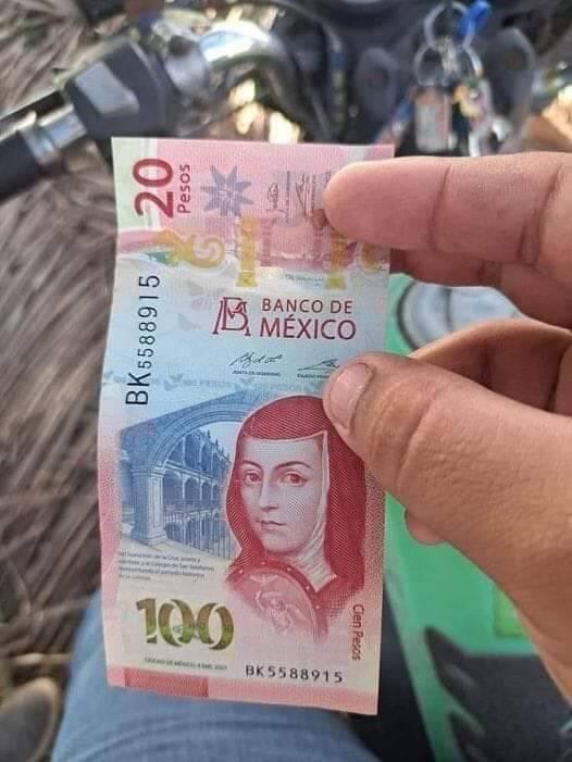 Billete de 120 pesos