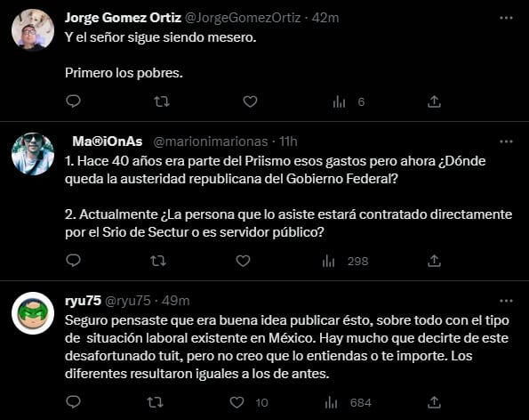 Tunden a Miguel Torruco por fotografía con mesero