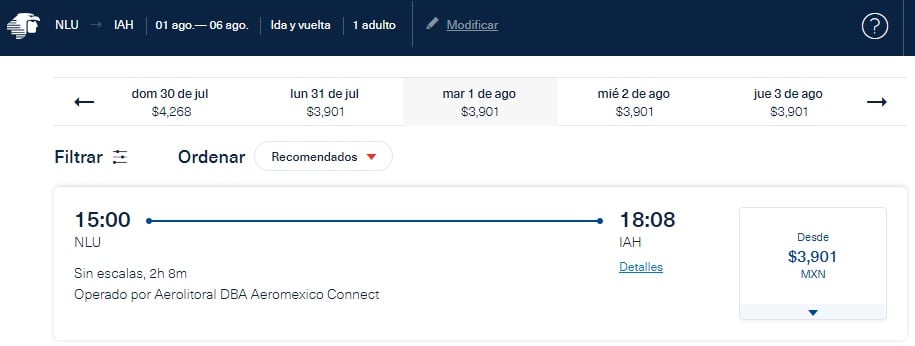 Vuelo directo AIFA a Houston, Texas, por Aeroméxico