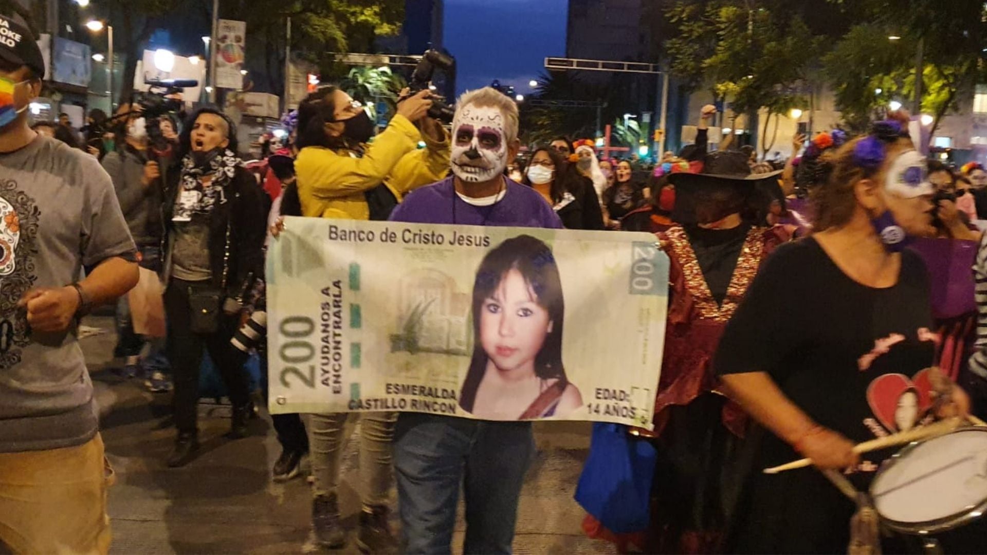 José Luis Castillo en la Marcha de las Catrinas 2021