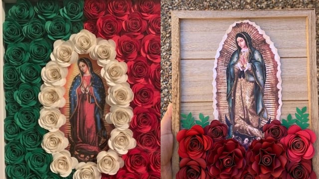 Ideas para decorar un cuadro de la Virgen de Guadalupe según Pinterest