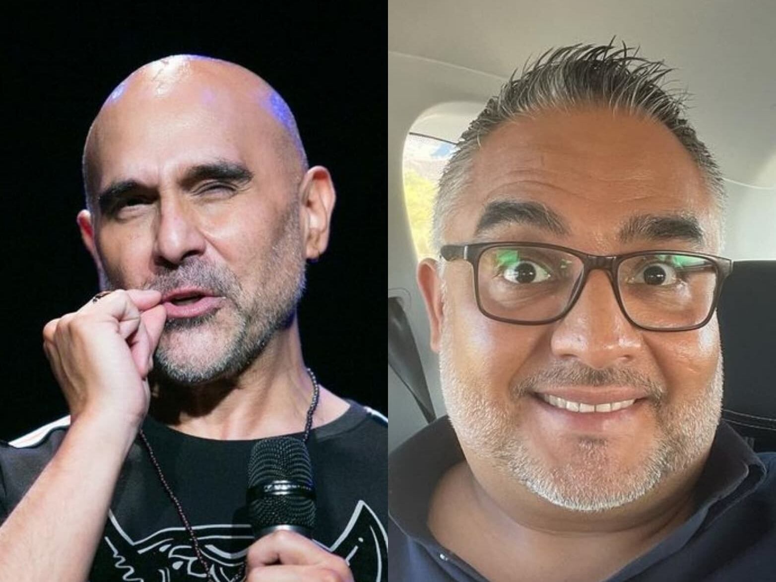 Héctor Suárez Gomís y Vicente Serrano.