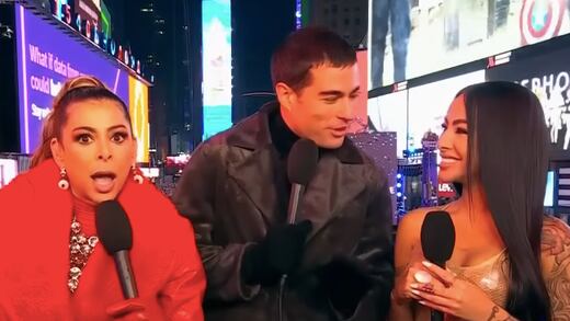 VIDEO: Danilo Carrera y Yailin la más viral se coquetean frente a una conductora que no sabía qué hacer